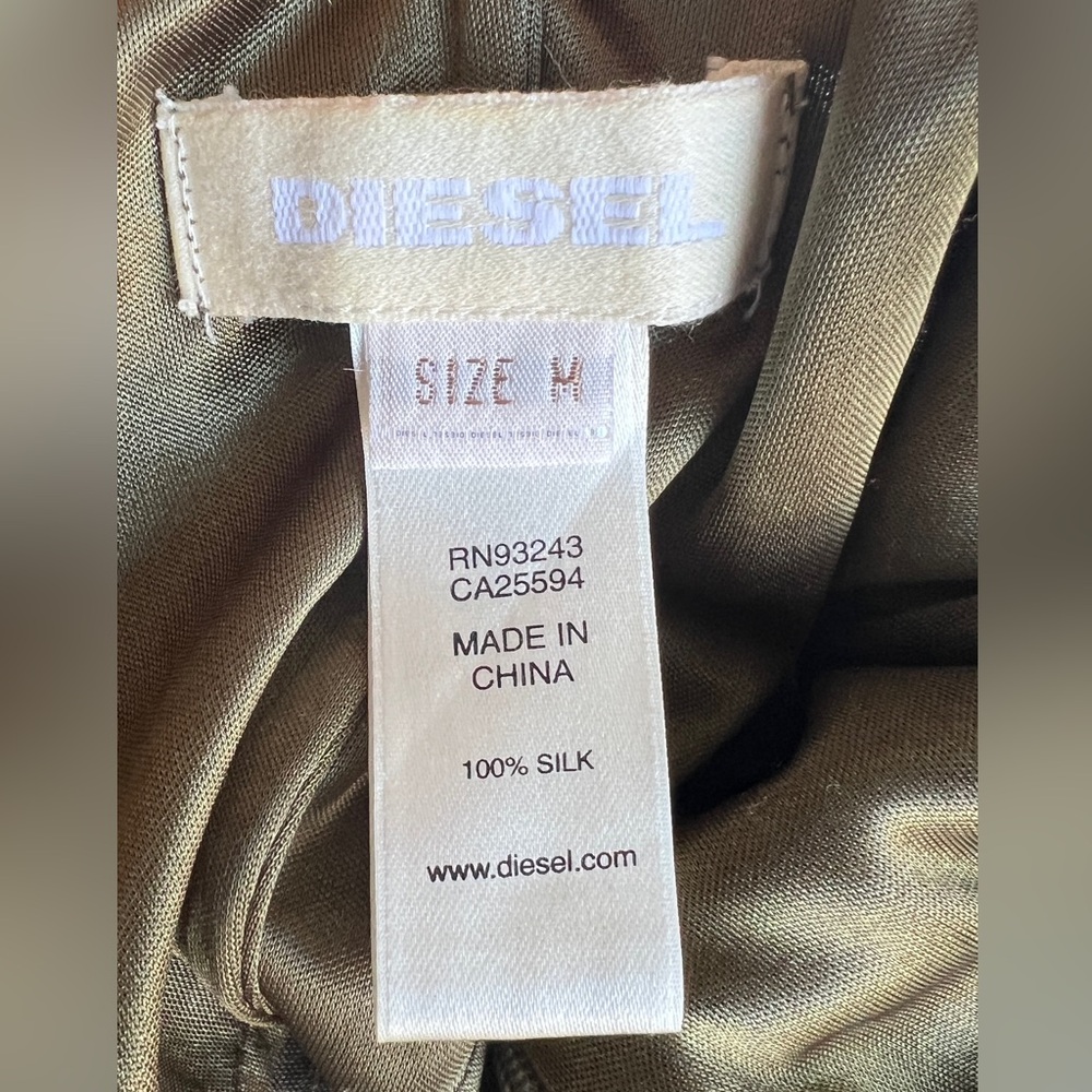 Diesel Dress Silk Dress Fregius Vestito Chiffon High Low Sz M - Picture 11 of 15